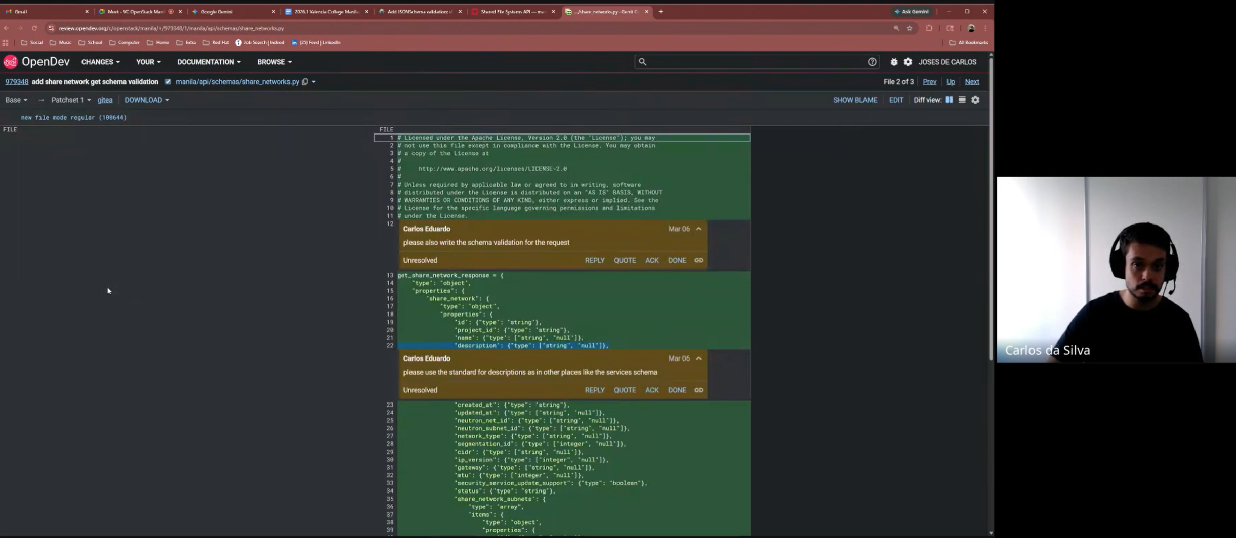 OpenDev Code Review Feedback